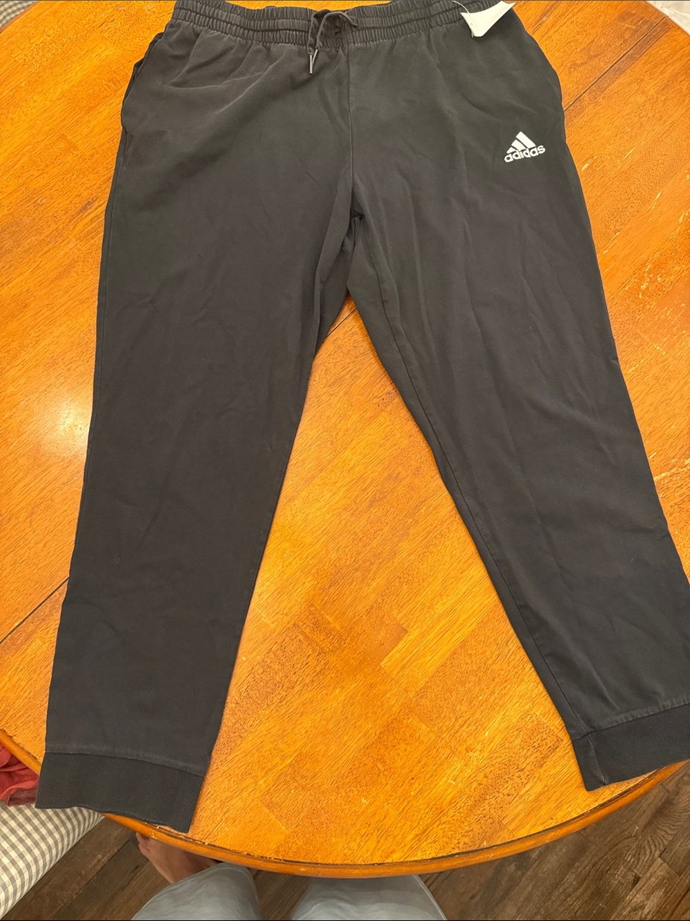 adidas Black Men Athletic Jogger Pants xl